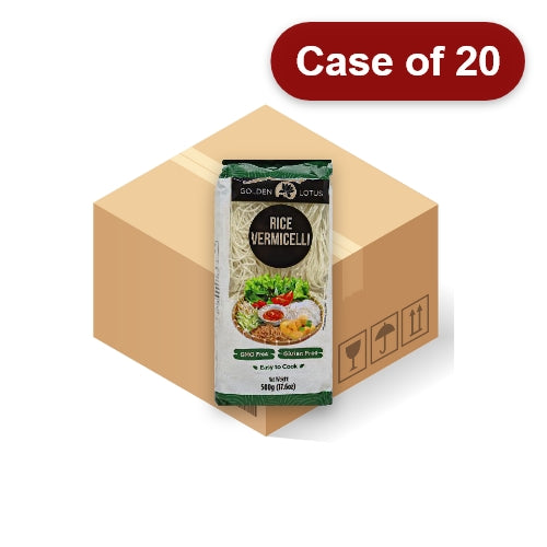 Load image into Gallery viewer, Golden Lotus Rice Vermicelli 1mm - Gluten Free-金蓮花無麩質越南米粉-500g-NOO801-20