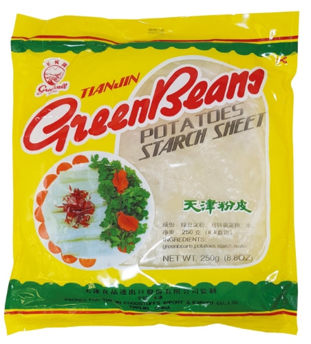 โหลดรูปภาพเข้าสู่ตัวดูแกลเลอรี, Great Wall Greenbeans Starch Sheet-長城牌天津粉皮-250g-DNOOTS101