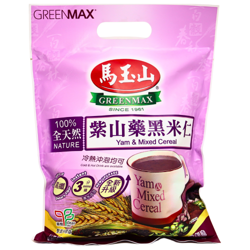 ギャラリービューアに画像を読み込む、Greenmax Yam & Mixed Cereal-馬玉山紫山藥黑米仁-12_30g-CREAL118A