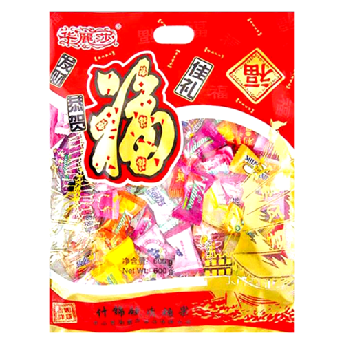 Load image into Gallery viewer, HLS New Year Candy - Assorted Fruit (Good Fortune Bag)-華麗莎大禮包利是糖-雜果味-600g-CANHLS102