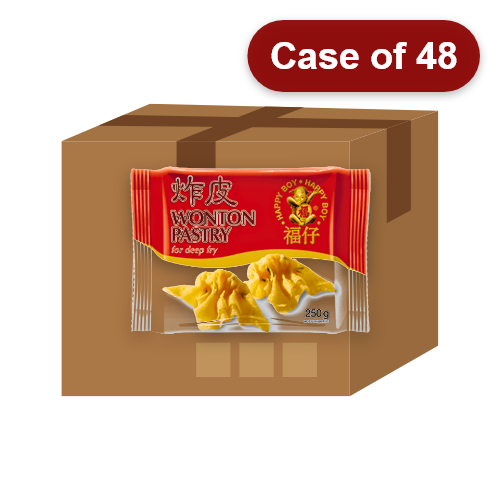 Load image into Gallery viewer, Happy Boy Deep Fry Wonton Pastry (Frozen)-福仔炸皮-250g-WRAP303-48