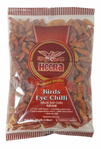 갤러리 뷰어에 이미지 로드, Heera Birds Eye Chilli (whole)-小紅辣椒乾-50g-SPIHR102