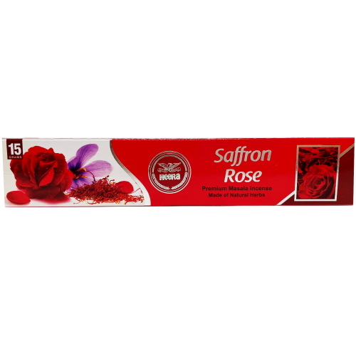 Load image into Gallery viewer, Heera Pure Saffron Rose Masala Incense (Agarbatti)-印度藏紅玫瑰花線香-15stk-CER155