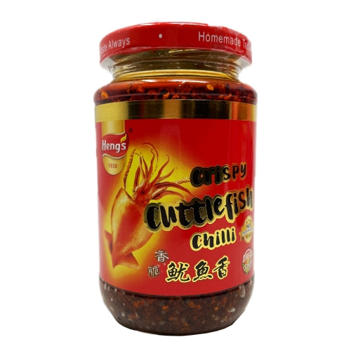 Load image into Gallery viewer, Heng's Crispy Cuttlefish Chilli-恆氏愛加料香脆辣椒魷魚香-340g-CHIHE103