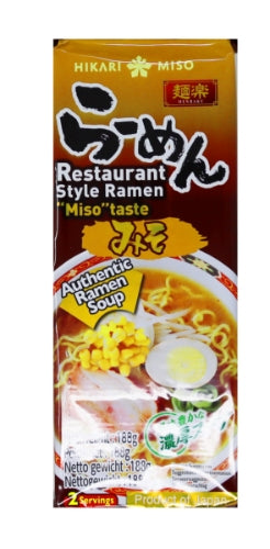 Load image into Gallery viewer, Hikari Miso Restaurant Style Ramen - Miso-日本麵樂味噌拉麵-188g-INHI202