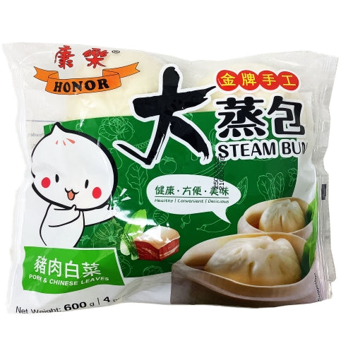 ギャラリービューアに画像を読み込む、Honor Pork with Chinese Leaf Bun-康樂豬肉白菜包子-600g-DIMHN102