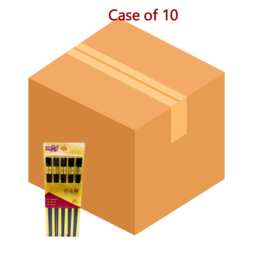 โหลดรูปภาพเข้าสู่ตัวดูแกลเลอรี, Hua Yuang Black Alloy Chopsticks-華緣金福合金筷子-10prs-KITCUT119-10