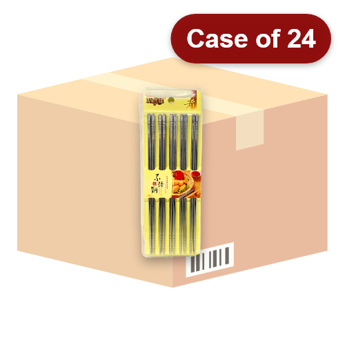 将图像加载到图库查看器中, Hua Yuang Stainless Steel Chopsticks-華緣不銹鋼方形筷子-5prs-KITCUT120-24