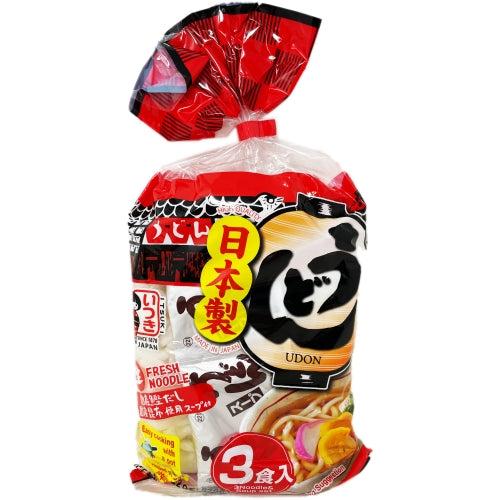Load image into Gallery viewer, Itsuki Fresh Udon with Soup Base (3pcs) - 627g-日制烏冬面- 昆布味-627g-UDON209