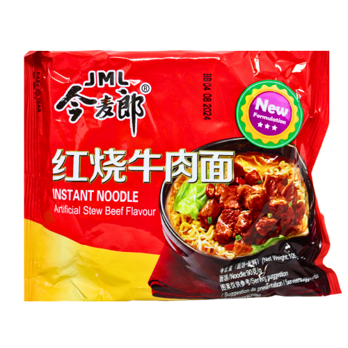 갤러리 뷰어에 이미지 로드, JML Golden Wheat Noodle - Stew Beef-今麥郎紅燒牛肉味面-109g-INJML102