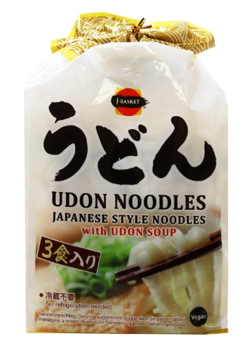 Tải hình ảnh vào trình xem Thư viện, J-Basket Long Life Udon with Soup-日式有味烏冬湯面-3_240g-UDON210