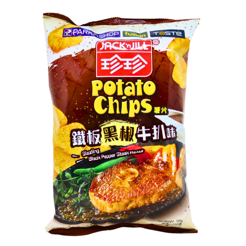 Load image into Gallery viewer, *Jack'nJill Potato Chips - Black Pepper Steak*-*珍珍薯片-鐵板黑椒牛扒味味*-120g-SNACJNJ203