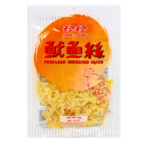 ギャラリービューアに画像を読み込む、JaneJane Prepared Shredded Squid-珍珍魷魚絲-50g-SNACJJ107