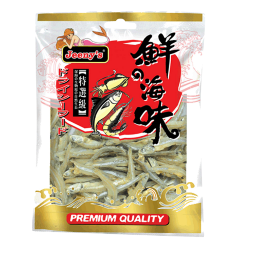갤러리 뷰어에 이미지 로드, Jeeny's Dried Anchovy Head On (M)-鮮海味帶頭江魚仔-100g-DFISH104