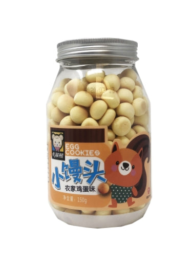 Load image into Gallery viewer, KFX Small Bun Biscuit-卡菲熊農家雞蛋味小饅頭-150g-SNACKFX101