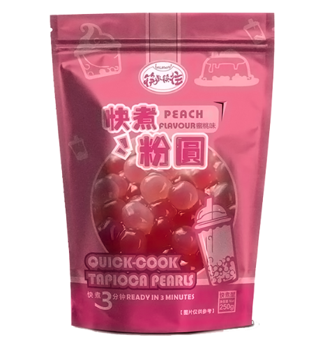 Load image into Gallery viewer, KLKW Tapioca Pearls - Peach-筷来筷往快煮粉圓-水蜜桃味-250g-TAP117