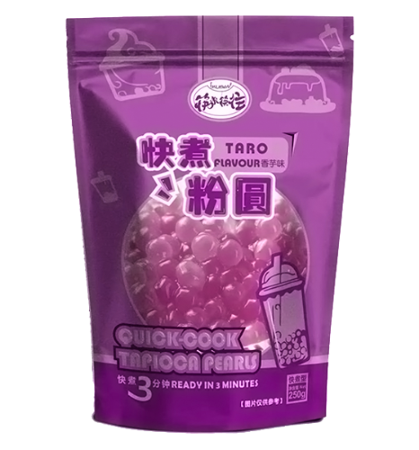 Load image into Gallery viewer, KLKW Tapioca Pearls - Taro-筷来筷往快煮粉圓-香芋味-250g-TAP118