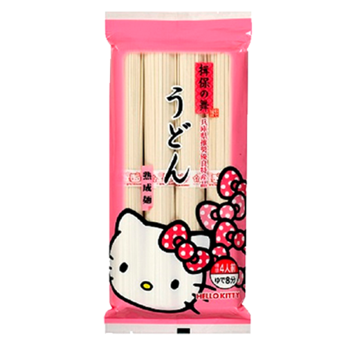 Load image into Gallery viewer, Kanesu Seimen Hello Kitty Ibo-No-Mai Udon Noodle-烏東麵-360g-DNOOKS101