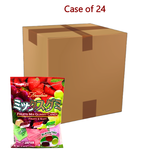 Load image into Gallery viewer, Kas-Frutia Mix Gummy Candy (Grape, Strawberry, Muscat)-Kasugai 春日井Frutia軟糖 綜合水果味-102g-CANKAS101-24