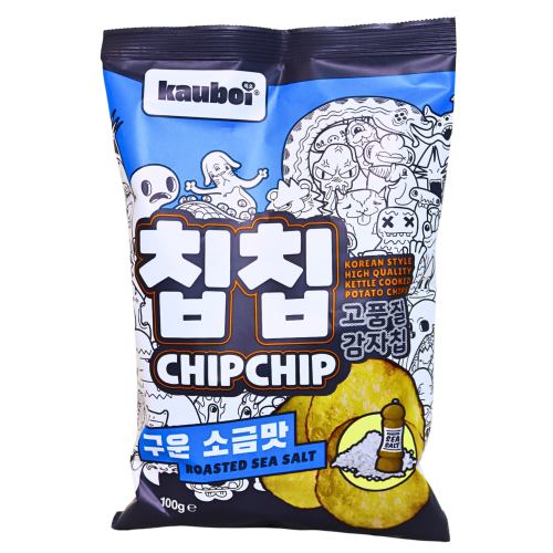 ギャラリービューアに画像を読み込む、Kauboi Chip Chip - Roasted Sea Salt-韓式烤海鹽味薯片-100g-SNACKB102
