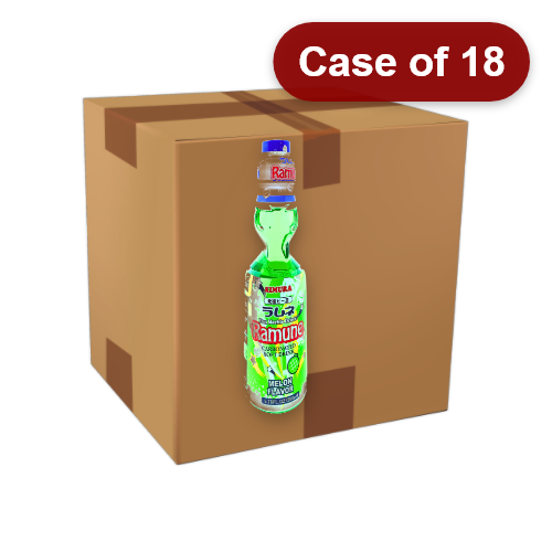 Load image into Gallery viewer, Kimura Ramune - Melon (Carbonated Soft Drink)-日本波子汽水-哈密瓜味-200ml-DRIKI108-18