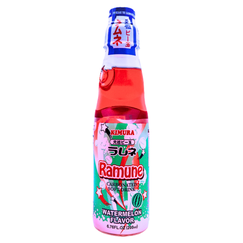 Tải hình ảnh vào trình xem Thư viện, Kimura Ramune - Watermelon (Carbonated Soft Drink)-日本波子汽水-西瓜味-200ml-DRIKI105