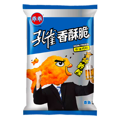 ギャラリービューアに画像を読み込む、Kuai Kuai Peacocok Cracker - Fish Flavour-乖乖孔雀香酥脆-香魚-60g-SNACKK310