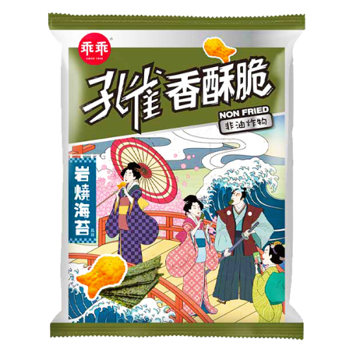갤러리 뷰어에 이미지 로드, Kuai Kuai Peacocok Cracker - Seaweed-乖乖孔雀香酥脆-岩燒海苔-52g-SNACKK311
