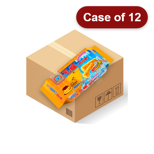 Load image into Gallery viewer, Kuai Kuai Peacocok Wafer Roll - Custard-乖乖孔雀捲心餅-雞蛋布丁-63g-SNACKK313-12