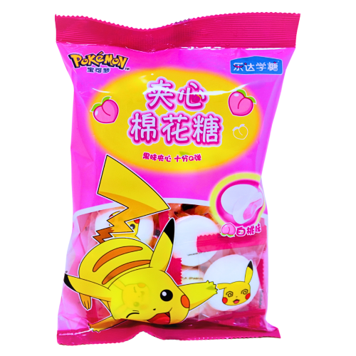갤러리 뷰어에 이미지 로드, LDXT White Peach Marshmallows-樂達學糖白桃味夾心棉花糖-80g-CANLDXT102
