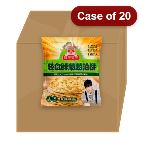 Load image into Gallery viewer, LQQM Puff Paratha Pancake - Chives (5pcs)-糧全其美香酥手抓餅(葱香)-400g-FRO115A-20