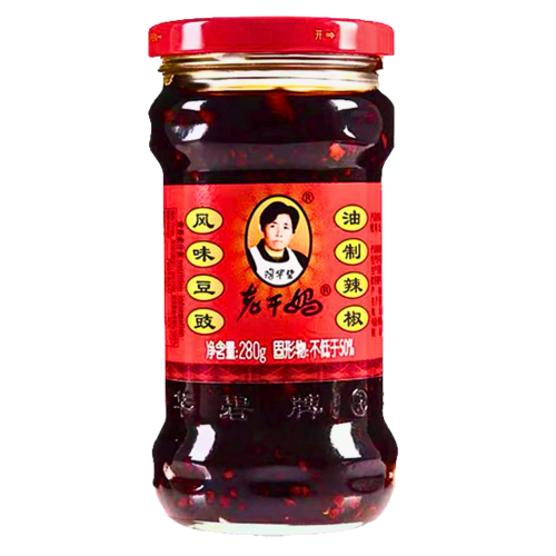 Load image into Gallery viewer, LaoGanMa Fermented Soybean Chilli Oil (Black Bean)-老干媽風味豆豉油制辣椒-280g-CHILGM102