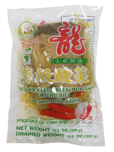 Load image into Gallery viewer, Leng Heng (Chilli) Sour Pickled Green Mustard-龍興辣酸菜-350g-PRE305