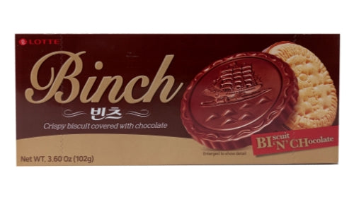 ギャラリービューアに画像を読み込む、Lotte Binch-樂天巧克力餅乾-102g-SNACLO117