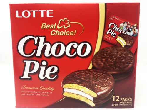 Load image into Gallery viewer, Lotte Choco Pie (12)-樂天巧克力派-12_28g-SNACLO103