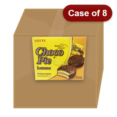 갤러리 뷰어에 이미지 로드, Lotte Choco Pie - Banana (12)-樂天巧克力派-香蕉味-12_28g-SNACLO116-8