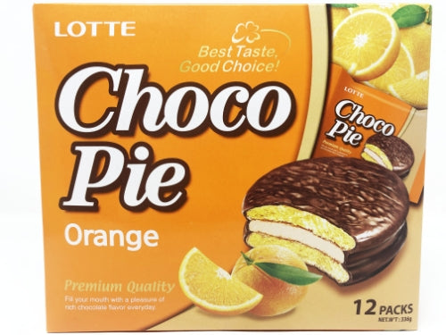 ギャラリービューアに画像を読み込む、Lotte Choco Pie - Orange (12)-樂天巧克力派-橙味-12_28g-SNACLO115