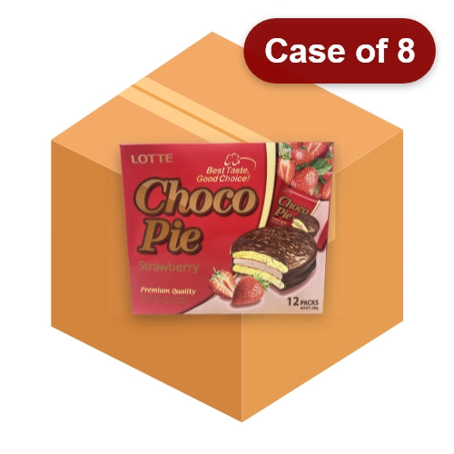 Load image into Gallery viewer, Lotte Choco Pie - Strawberry (12)-樂天巧克力派-草莓味-12_28g-SNACLO114-8