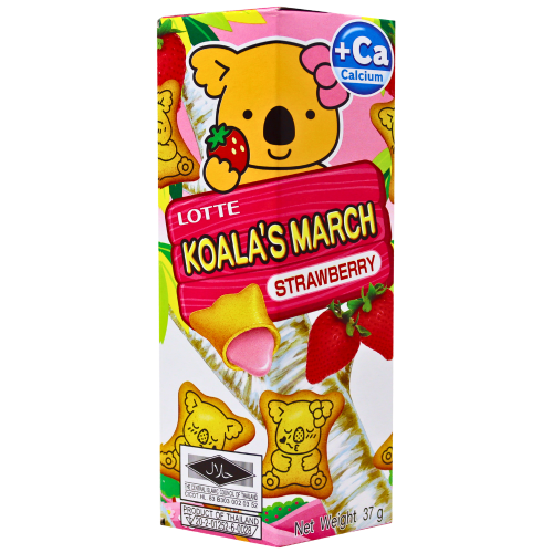 갤러리 뷰어에 이미지 로드, Lotte Koala's March Cookies - Strawberry-樂天熊仔餅- 草莓-37g-BISLO212