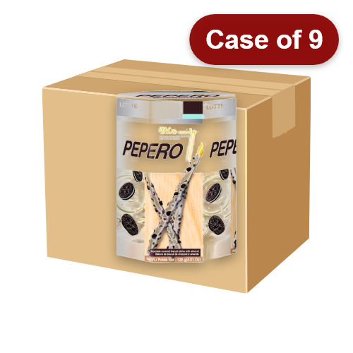 Load image into Gallery viewer, Lotte Pepero Stick Biscuit with Cookie & White Chocolate - 128g-樂天曲奇餅白朱古力棒-128g-BISLO151-9