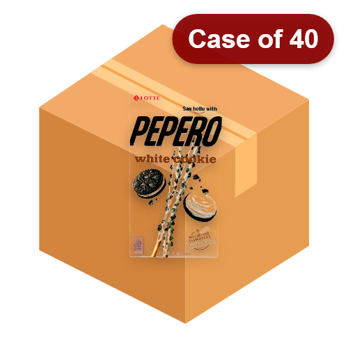 Load image into Gallery viewer, Lotte Pepero Stick Biscuit with Cookie & White Chocolate-樂天曲奇餅白朱古力棒-32g-BISLO106-40