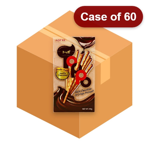 Load image into Gallery viewer, Lotte Toppo Pretzel Stick - Vanilla Chocolate-樂天Toppo香草朱古力夾心棒-40g-BISLO183-60