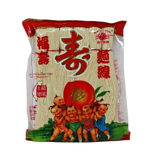 Load image into Gallery viewer, MLS Taiwan Flour Vermicelli (Somen)-萬里香福壽麵綫-600g-DNOOMLS101