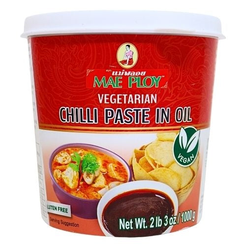 ギャラリービューアに画像を読み込む、Mae Ploy (Vegetarian) Chilli Paste in Oil-泰國辣椒油(素)-1kg-CHIMP103