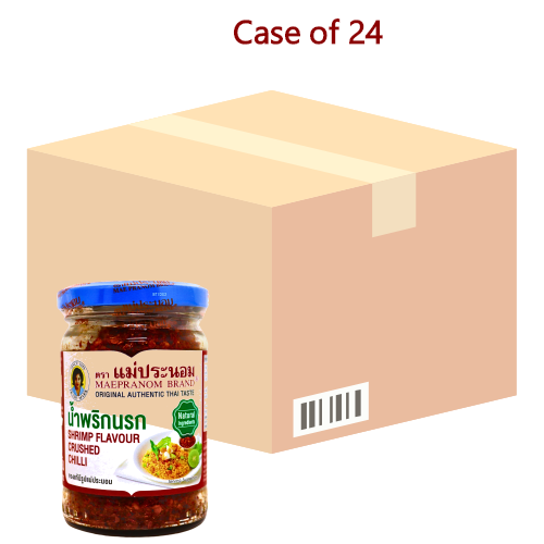Load image into Gallery viewer, Maepranom Crushed Chilli - Shrimp Flavour-媽巴儂牌泰國香脆蝦米辣椒-134g-CHIMPN202-24