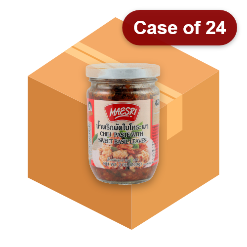 Load image into Gallery viewer, Maesri Chilli Paste with Sweet Basil Leaves-泰國金不換辣醬-200g-PASTE209-24
