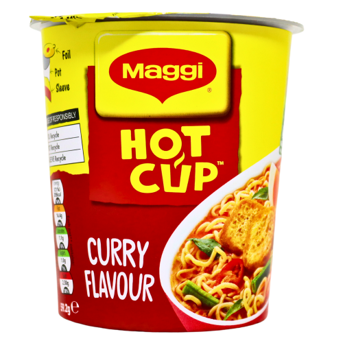 โหลดรูปภาพเข้าสู่ตัวดูแกลเลอรี, Maggi Noodles Hot Cup - Curry Flavour-美極咖哩味快熟杯面-59_2g-INMA201
