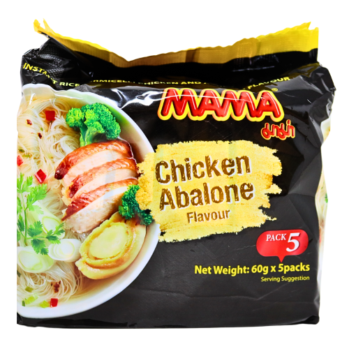 Load image into Gallery viewer, Mama Rice Vermicelli Chicken & Abalone Flv (Multi pack)-媽媽雞肉鮑魚味即食米粉-5_85g-INMM157A