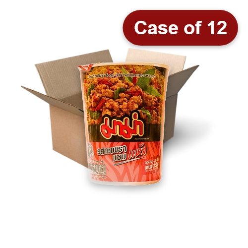 Load image into Gallery viewer, Mama Stir Fried Cup Noodle - Spicy Basil Pad Kra Pao-媽媽泰式撈杯麵 -香辣甲抛味-60g-INMM408-12