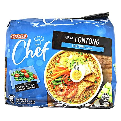 將圖片載入到圖庫檢視器中, Mamee Chef Noodle - Lontong-媽咪名廚隆冬咖哩麵-4_101g-INMA302
